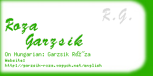 roza garzsik business card